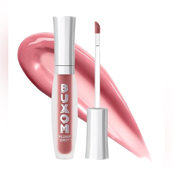 Buxom Plump Shot Peptides Lip Plumping Serum Duo,Lip Gloss Dolly Babe(Mauve)NIB - Picture 2 of 11